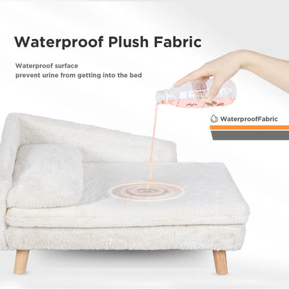 Raised pet bed with wooden legs – comfort &amp; style for your furry friend