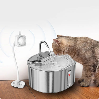 Stainless steel drinking fountain – fresh water with style