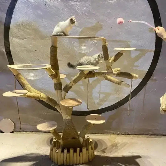 Play tower with sleeping cave &amp; sisal scratching post