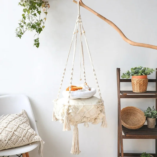 Cat Hammock – Cotton Rope Swing for Cozy Cat Moments