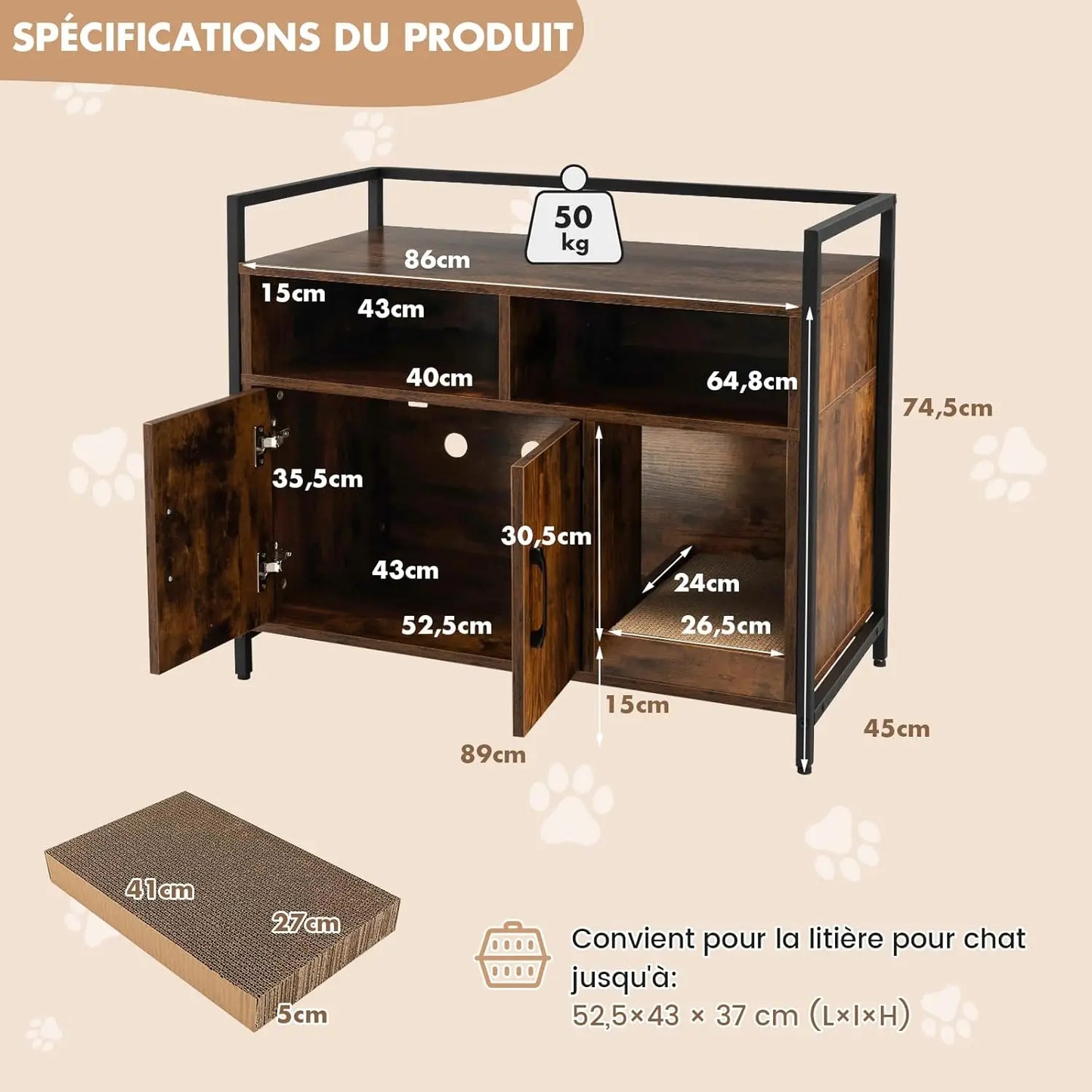🐾 GOFLAME Cat House &amp; Litter Box Cabinet – Practical, stylish &amp; well thought out