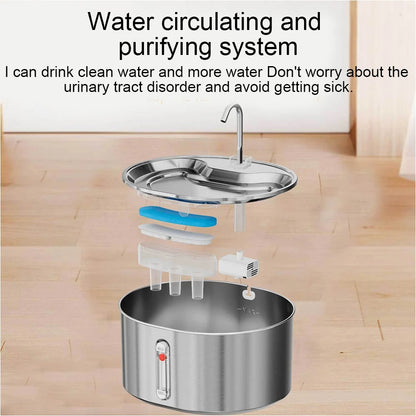 Stainless steel drinking fountain – fresh water with style