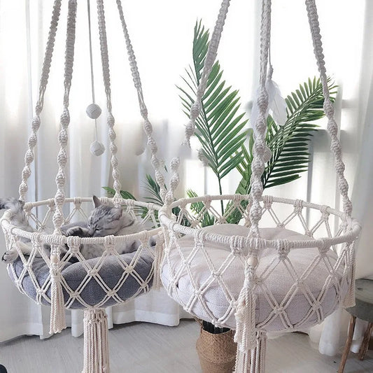 Cat Hammock – Cotton Rope Swing for Cozy Cat Moments