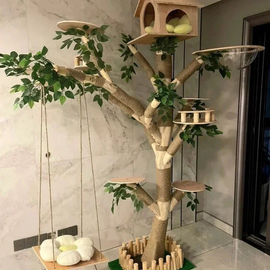 Play tower with sleeping cave &amp; sisal scratching post
