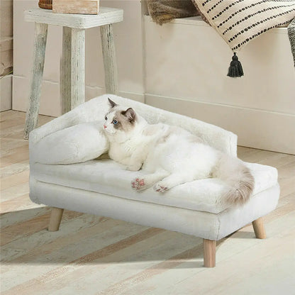 Raised pet bed with wooden legs – comfort &amp; style for your furry friend