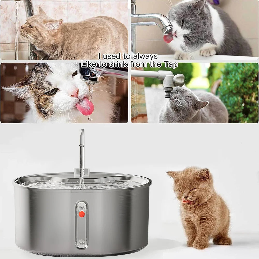 Stainless steel drinking fountain – fresh water with style