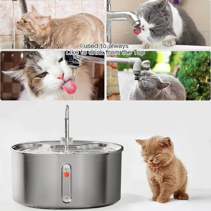 Stainless steel drinking fountain – fresh water with style