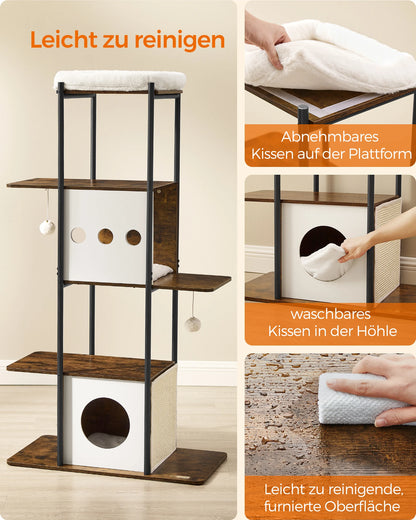 FEANDREA cat tree with cuddly factor – style meets purring comfort