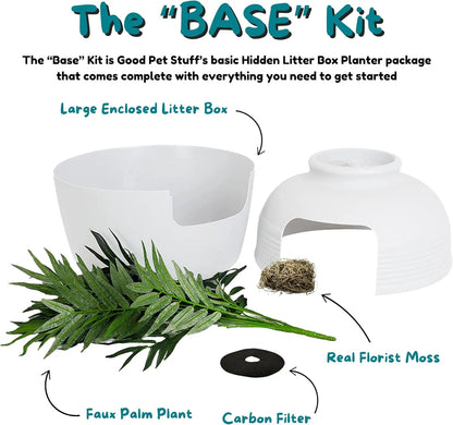 Hidden cat litter box with plant: Function meets style 
