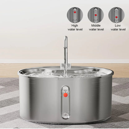 Stainless steel drinking fountain – fresh water with style