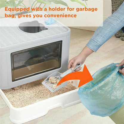 Foldable cat litter box with massage function – practical, space-saving &amp; lovingly designed