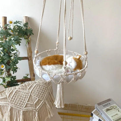 Cat Hammock – Cotton Rope Swing for Cozy Cat Moments