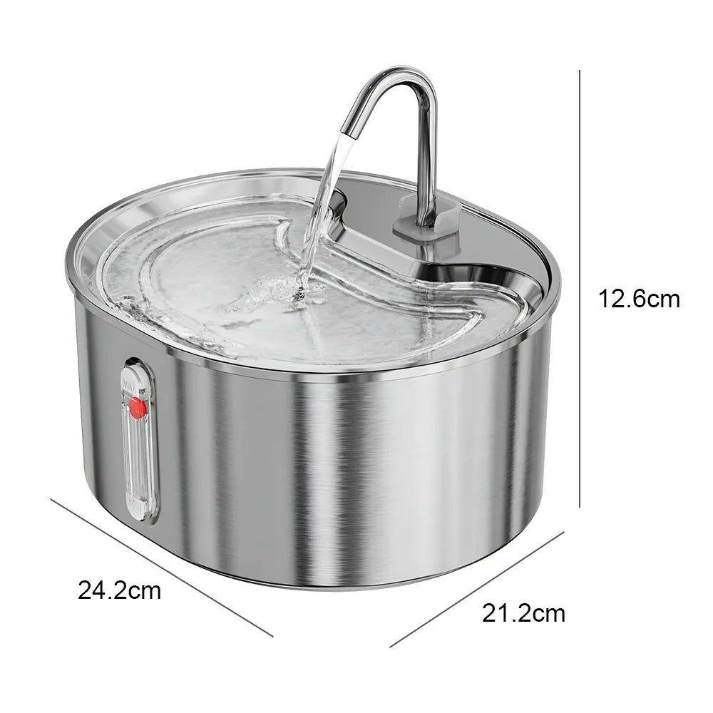 Stainless steel drinking fountain – fresh water with style