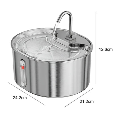 Stainless steel drinking fountain – fresh water with style