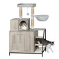 Cat tree with litter box &amp; scratching mat – comfort &amp; fun for your furry friend