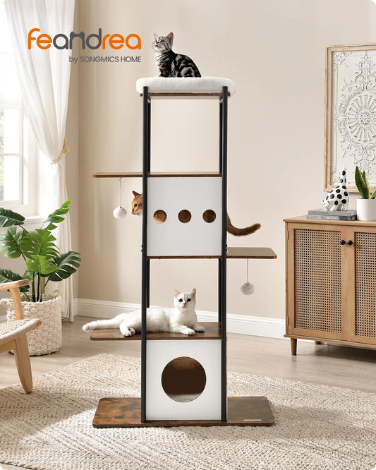 FEANDREA cat tree with cuddly factor – style meets purring comfort